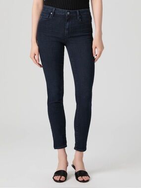 Paige Hoxton Ankle Peg Dark Wash Skinny Jeans